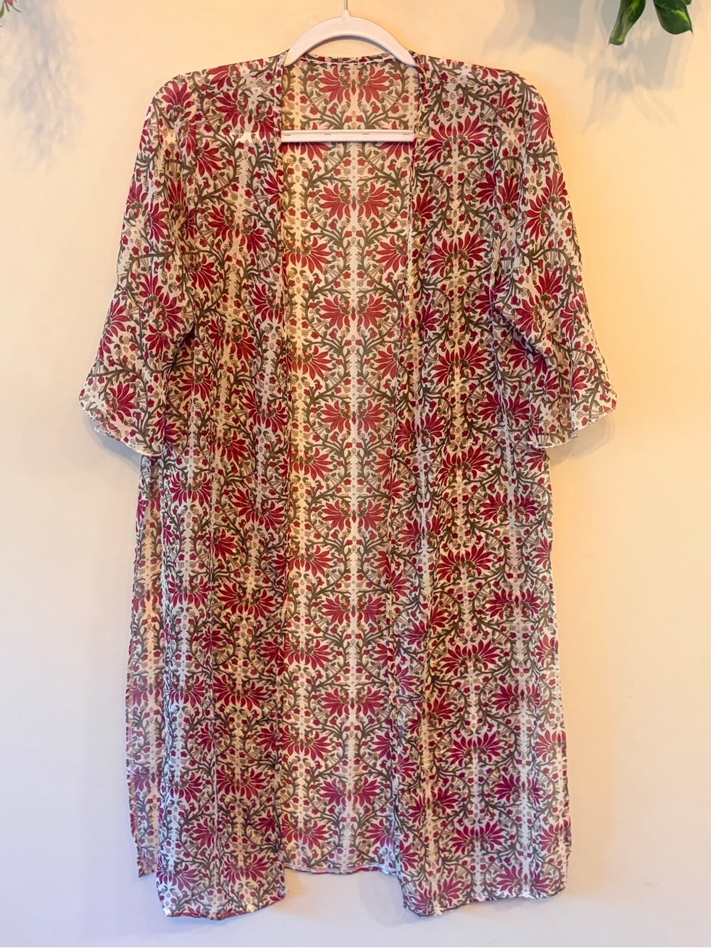 Boho Floral Duster Kimono Cardigan | Cottagecore Festival Layer - Picture 2 of 5